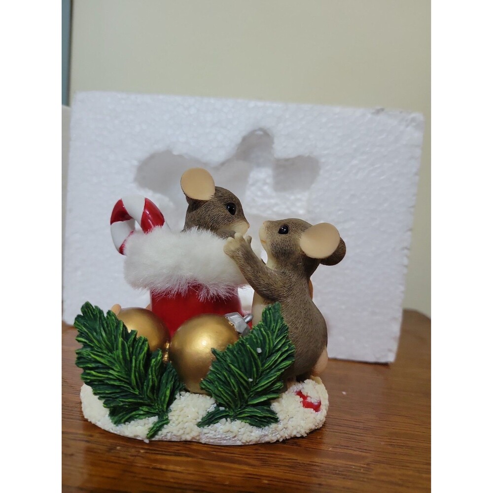 Charming Tails Fitz & Floyd STOCKING STUFFERS Christmas Mini Figurine Collectibl